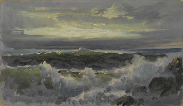 William Trost Richards A Rough Surf